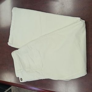 New Faherty Wide leg Flare Corduroy Pants Egret Cream 27